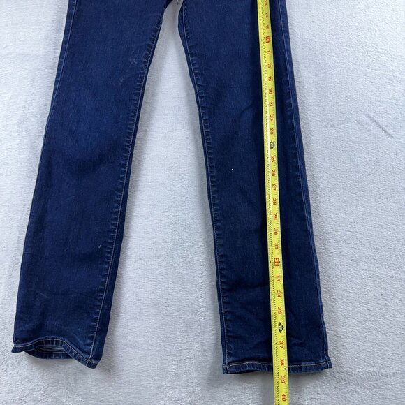 Levi's 314 Shaping Straight Jeans Denim Stretch Mid Rise Women Dark Blue Size 28 - Picture 11 of 12